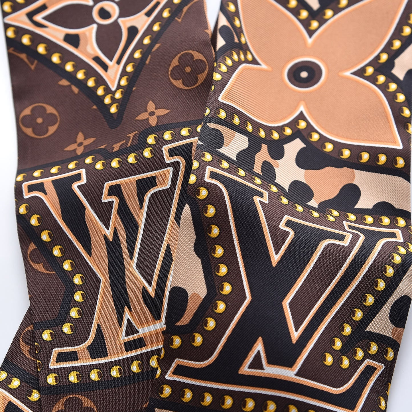 Silk Monogram LV World Bandeau Brown