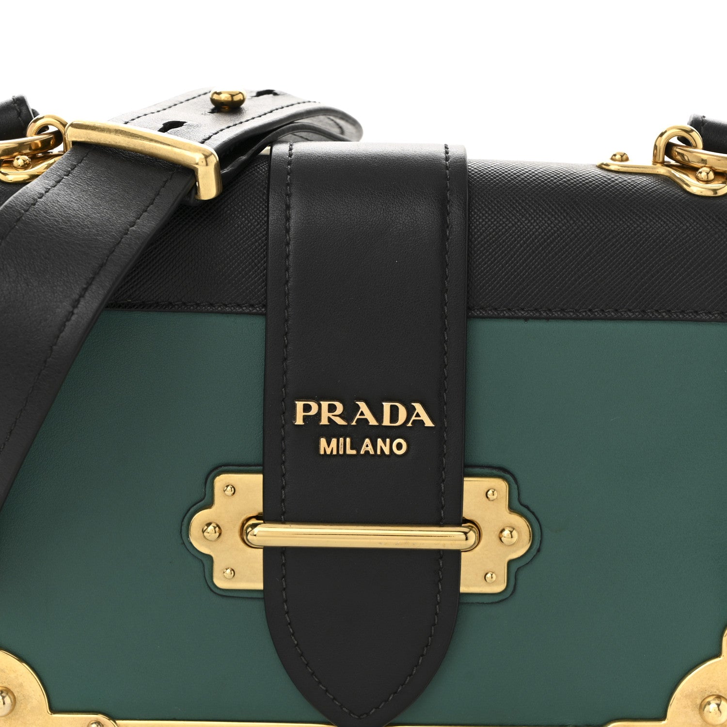 Prada City Calf Saffiano Cahier Bag Biliardo Black 7 of 9