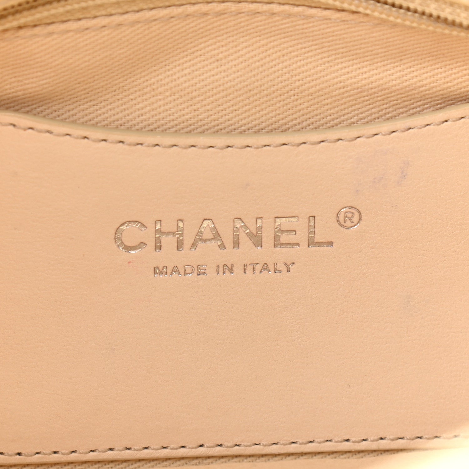 Chanel Patent Quilted Medium Just Mademoiselle Bowling Bag Beige 7 of 12