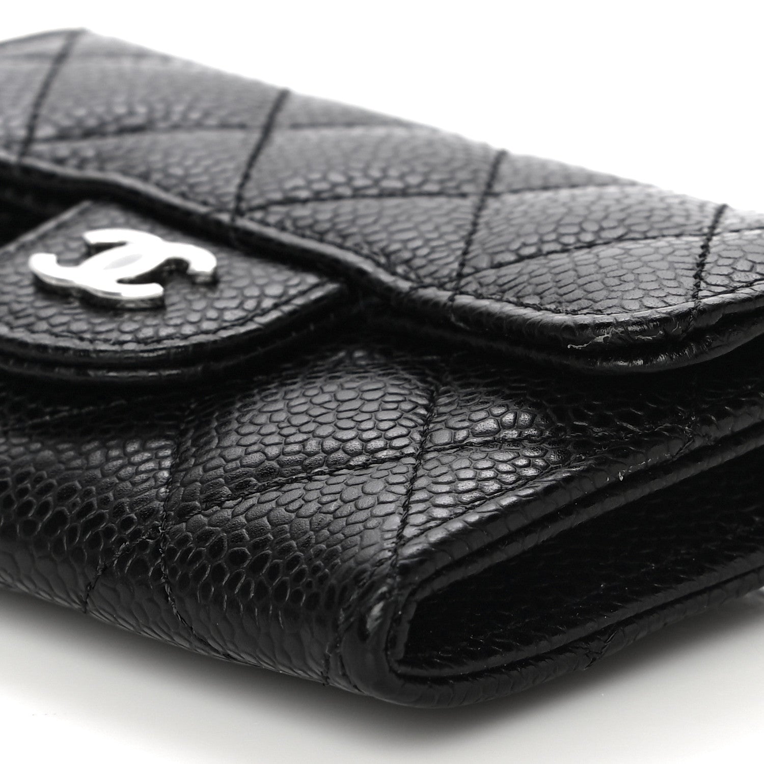 Chanel Caviar Quilted Flap Card Holder Wallet Black 11 of 11