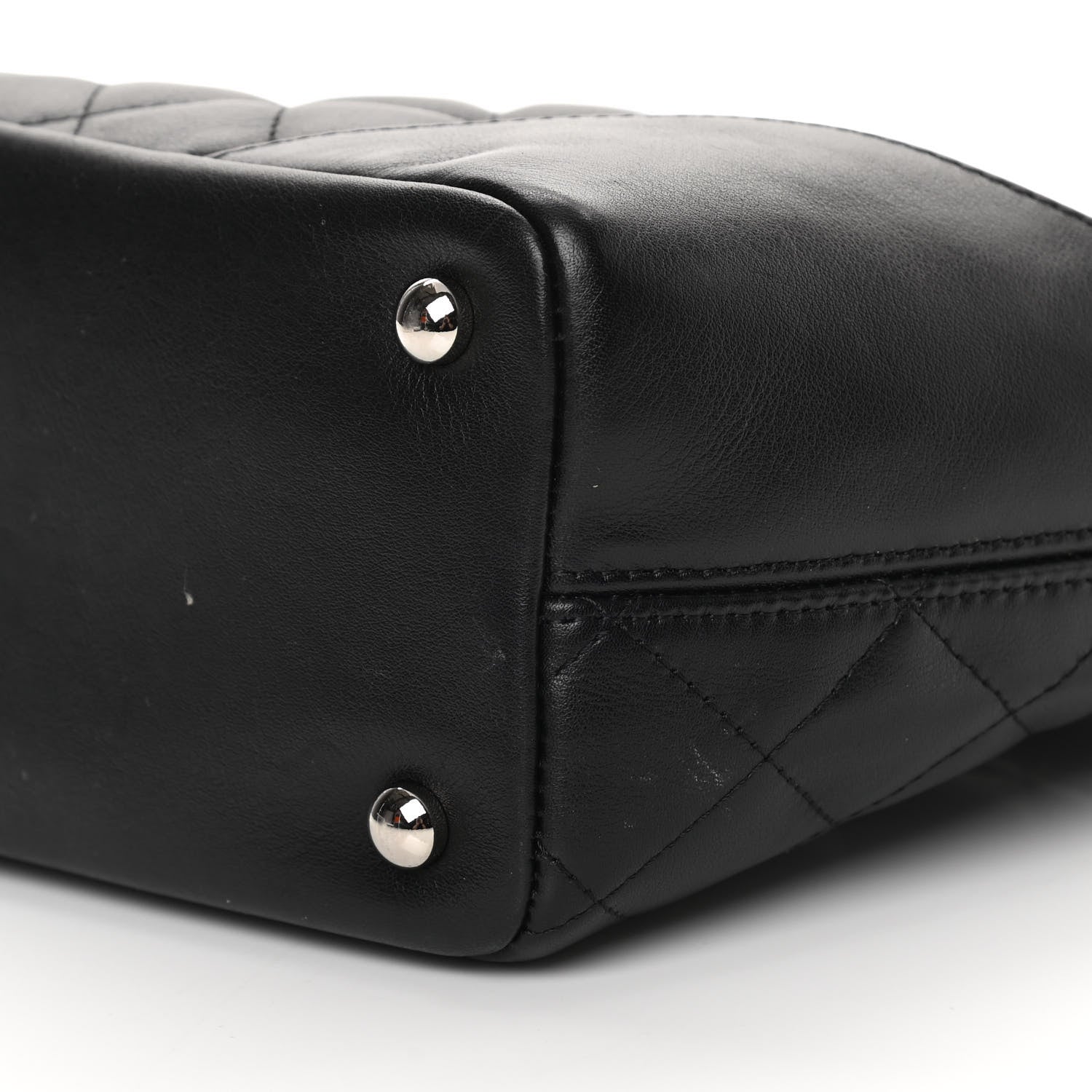 Chanel Calfskin Quilted Medium Cambon Tote Black White 10 of 17