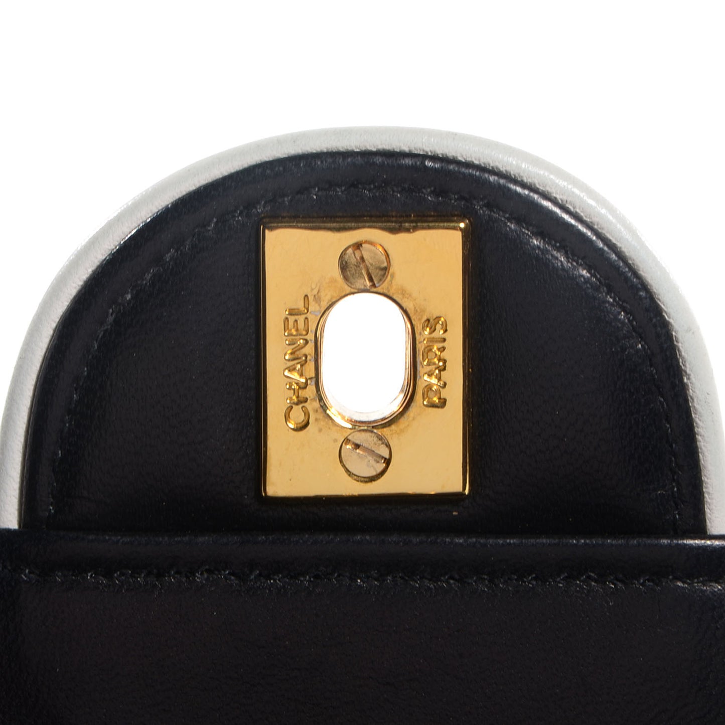 Lambskin Quilted Single Flap Black