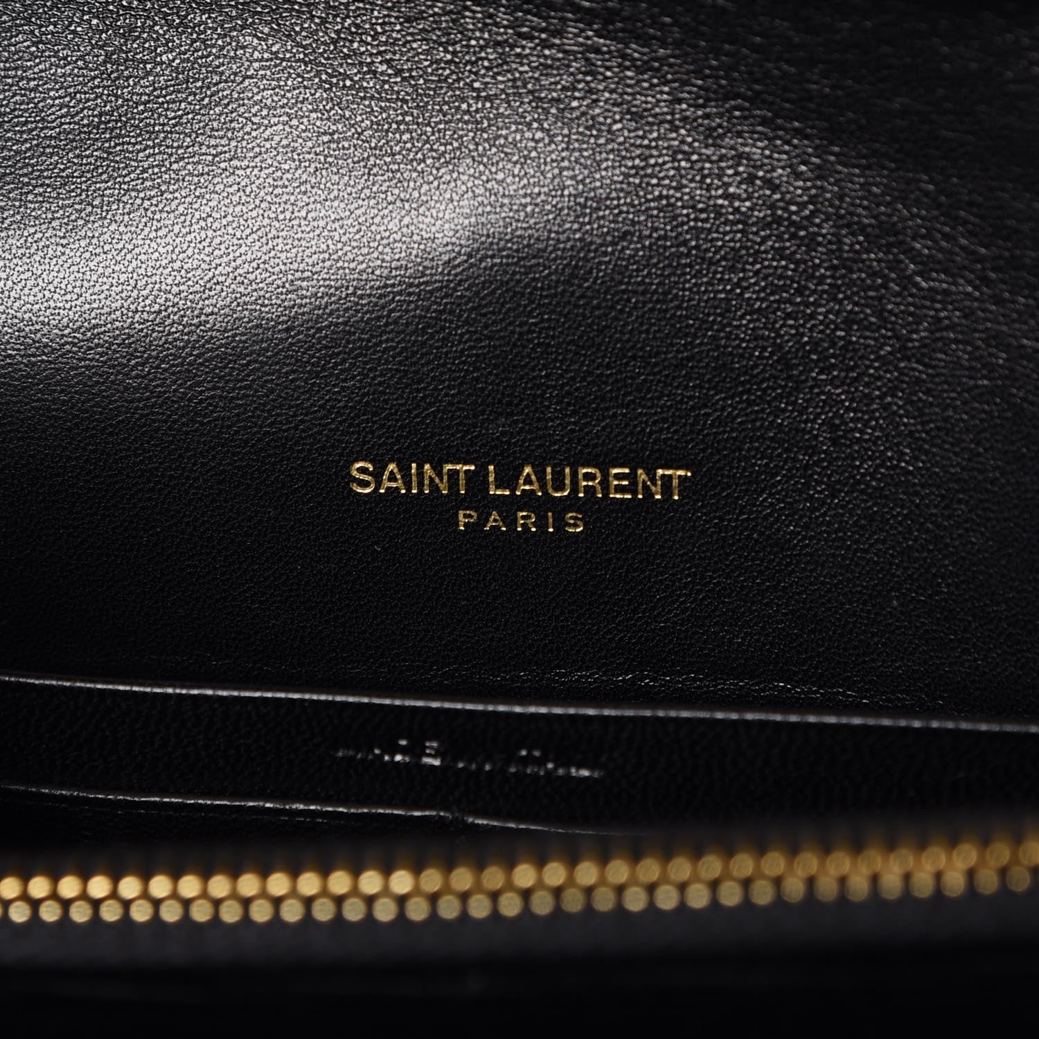 Saint Laurent Velvet Crystal Embellished Monogram Kate Chain Wallet Black 6 of 7