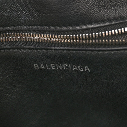 Balenciaga Shiny Day Calfskin Logo XS Triangle Square Bag Jaune Black 6 of 11
