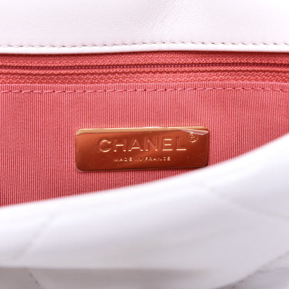 Chanel Lambskin Quilted Medium 19 Flap White 8 of 12