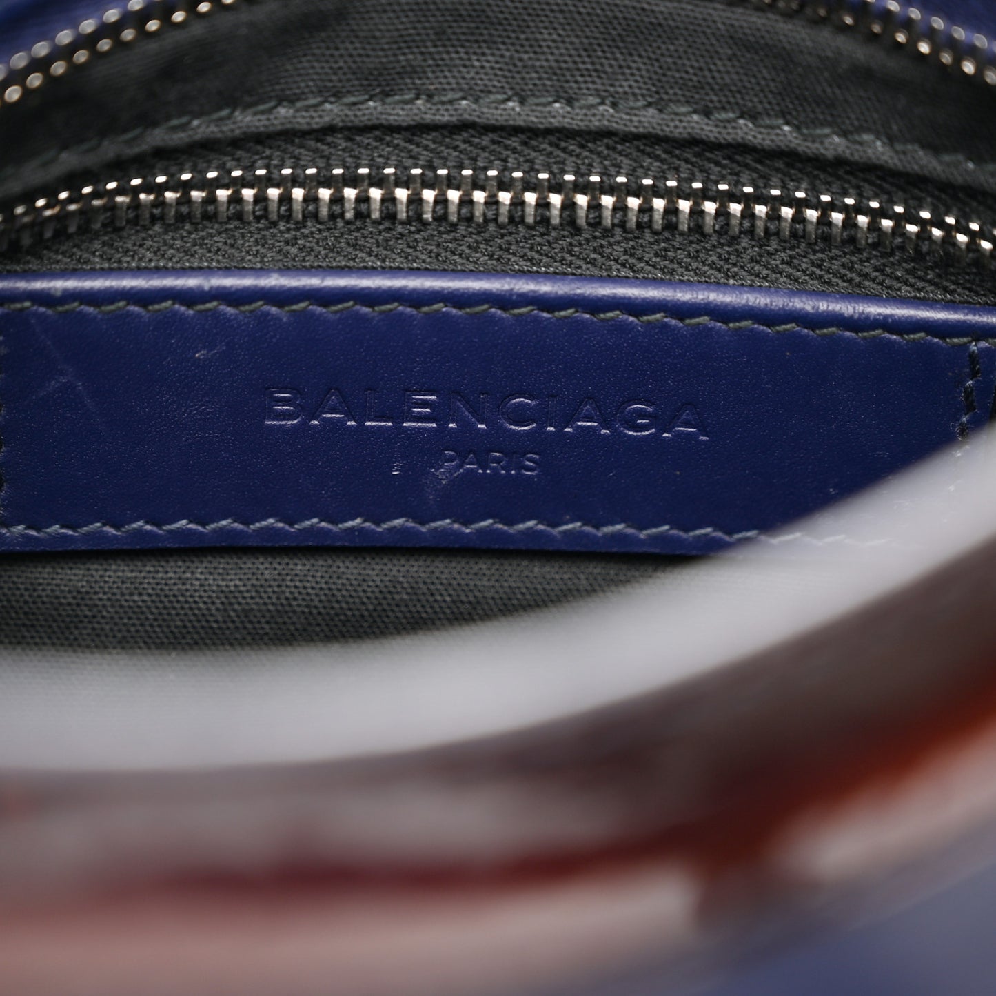 Smooth Calfskin Metallic Patent Giant 12 Silver Hardware Mini City Ultraviolet