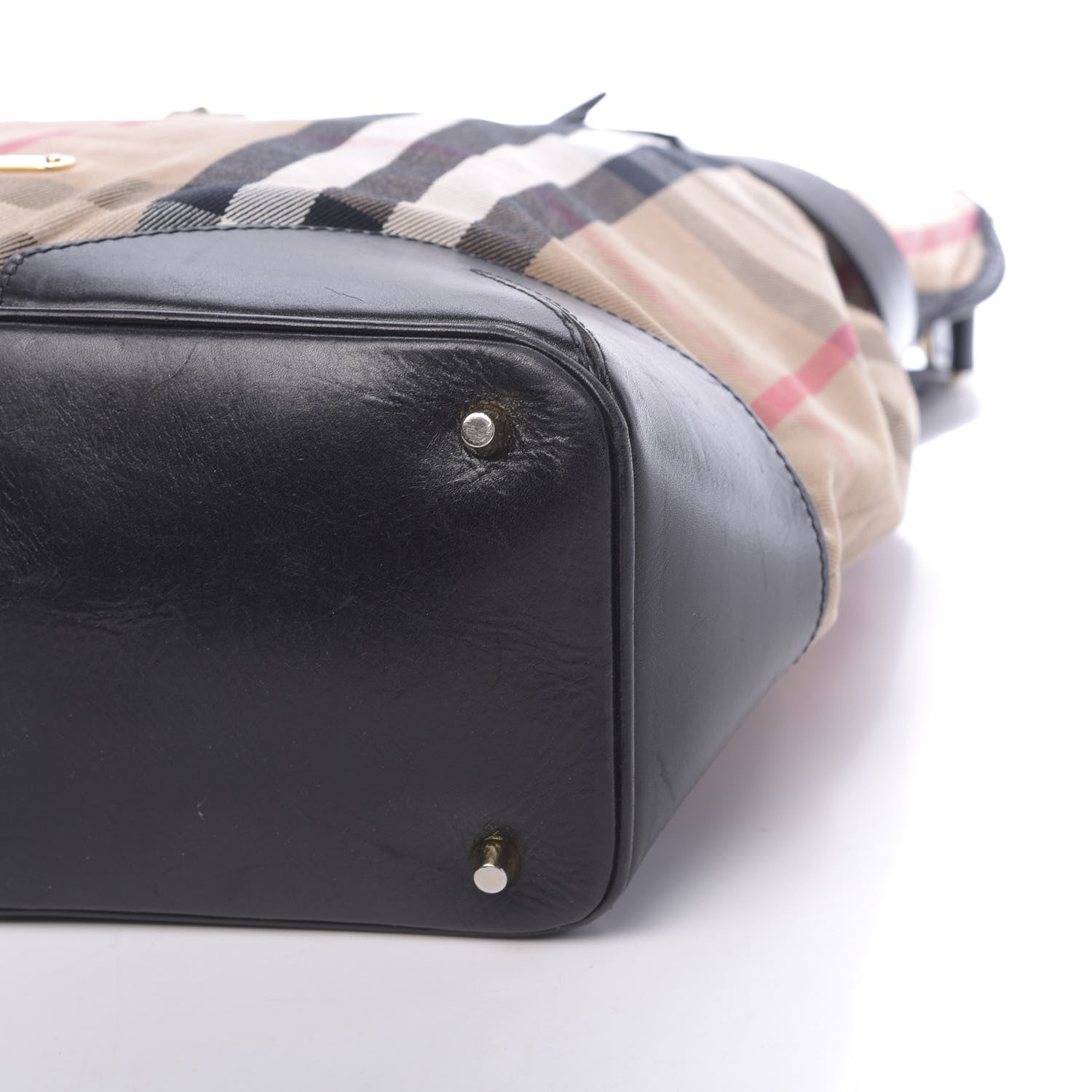 Burberry House Check Bridle Calfskin Medium Gosford Hobo Black 12 of 15