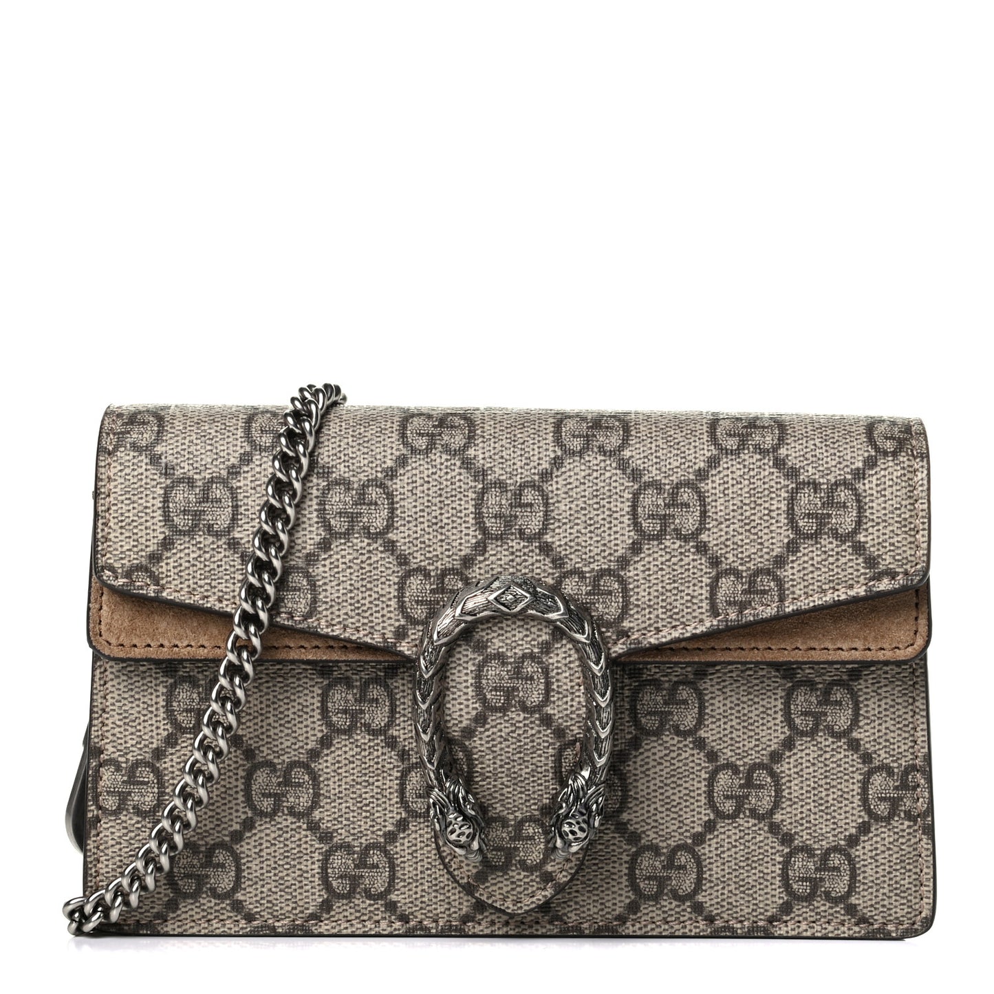 GG Supreme Monogram Super Mini Dionysus Shoulder Bag Taupe