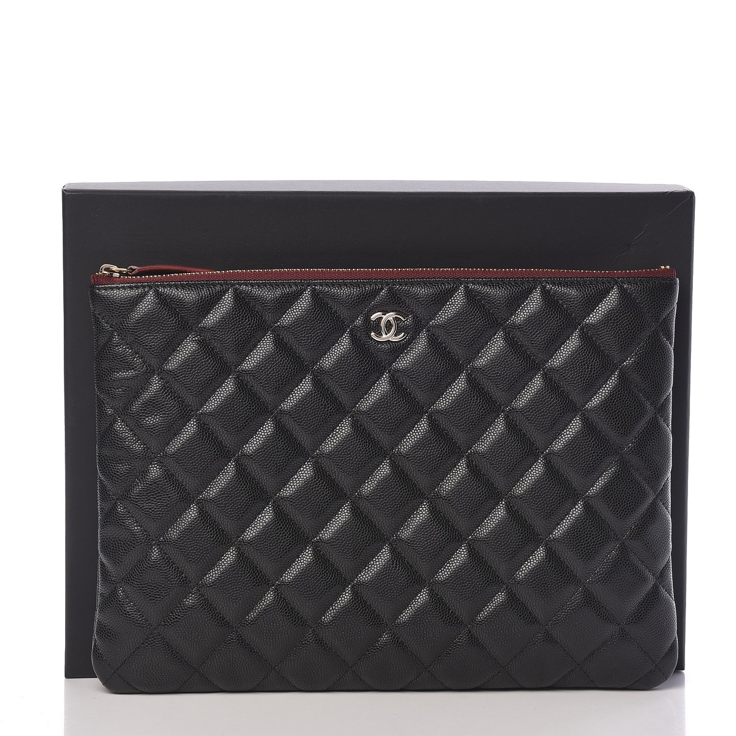 Caviar Quilted Medium Cosmetic Case Black