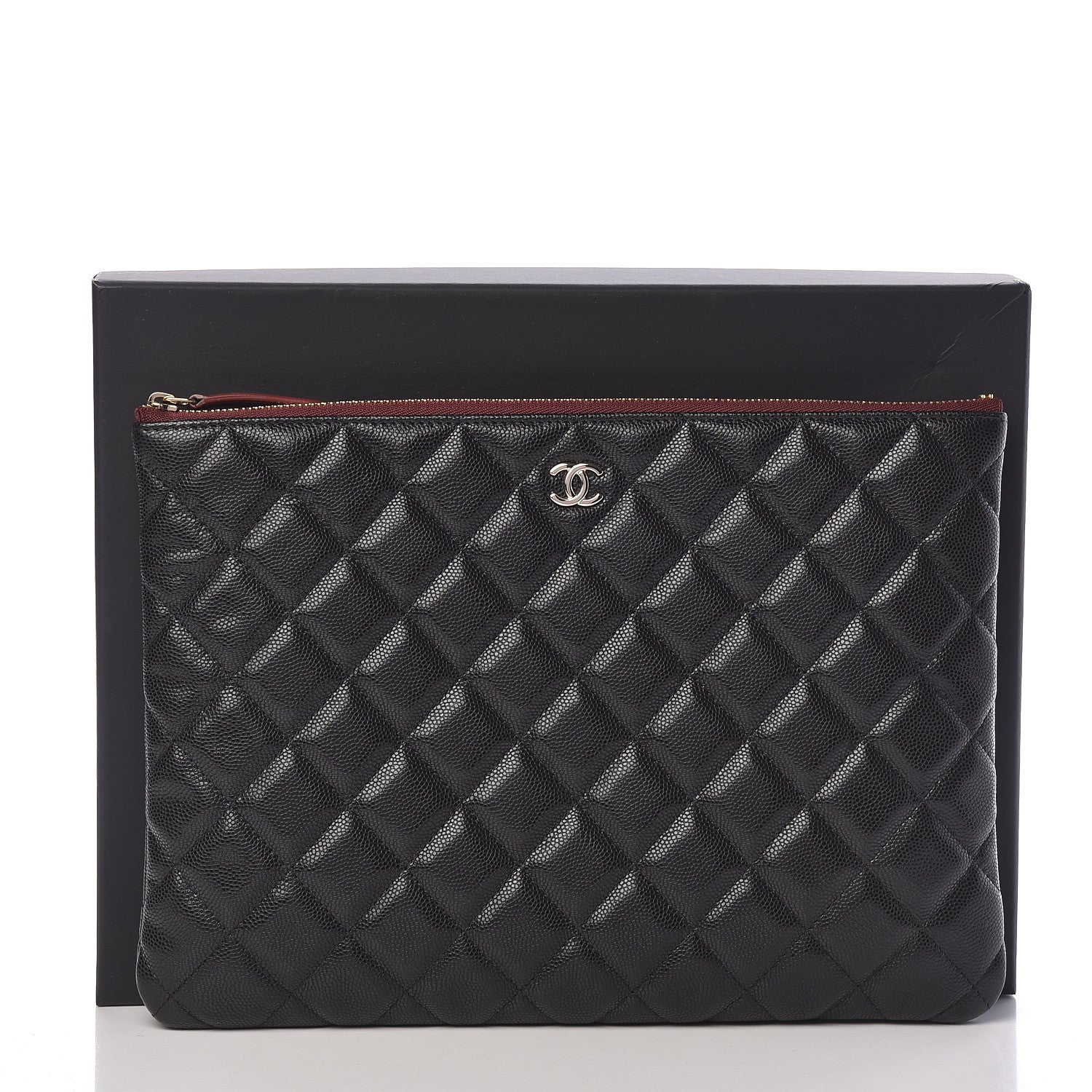 Chanel Caviar Quilted Medium Cosmetic Case Black 8 of 8