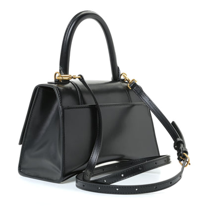 Balenciaga Shiny Box Calfskin Small Hourglass Top Handle Bag Black 6 of 13