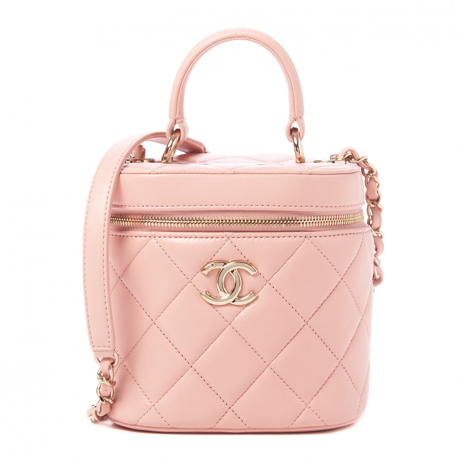 Chanel Lambskin Quilted Trendy Vanity Case Pink 1 of 10