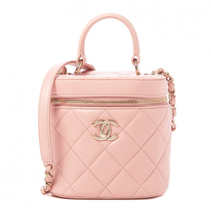 Chanel Lambskin Quilted Trendy Vanity Case Pink 1 of 10