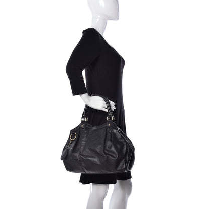 Gucci Guccissima Medium Sukey Tote Black 2 of 9