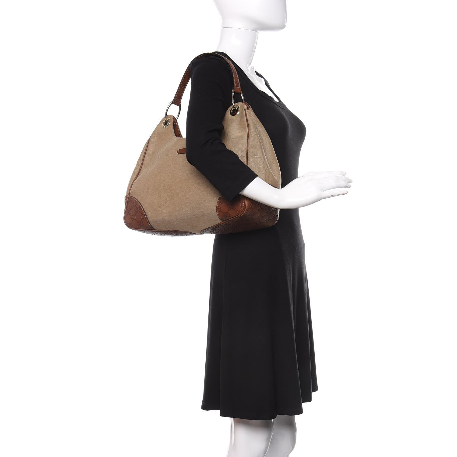 Gucci Canvas Guccissima Hobo Brown 2 of 9