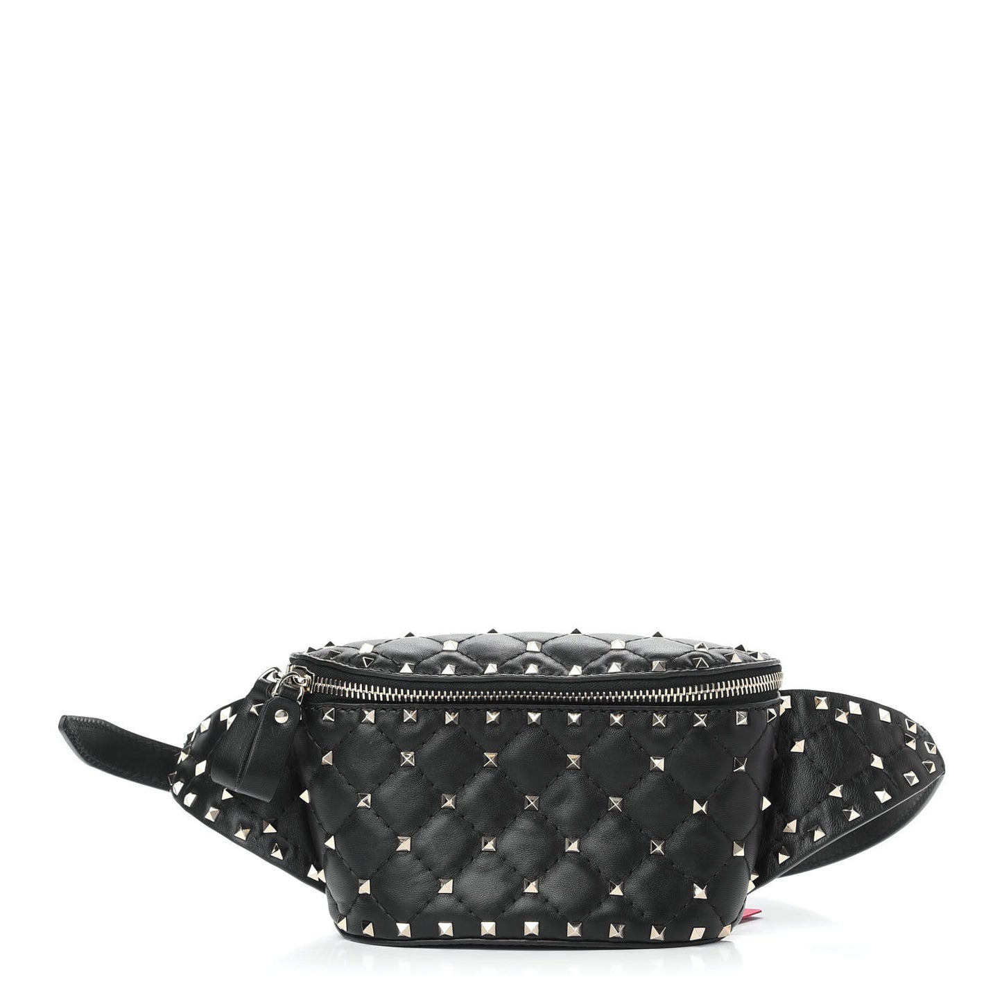 Nappa Rockstud Spike Belt Bag 85 Black