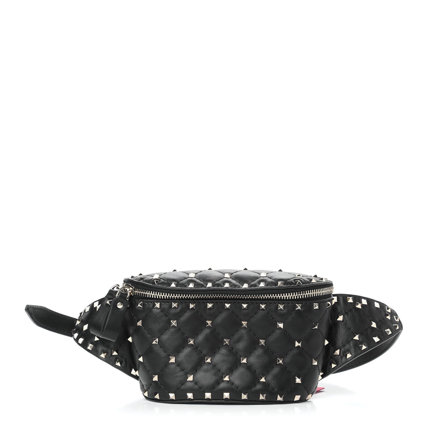 Valentino Garavani Nappa Rockstud Spike Belt Bag 85 Black 1 of 9