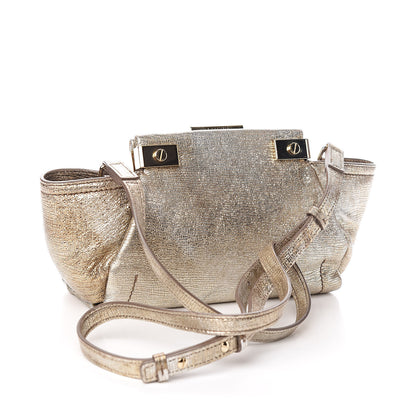 Lanvin Metallic Trilogy Bowling Mini Crossbody Gold 4 of 16