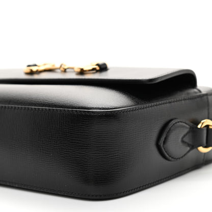 Gucci Textured Calfskin Small Horsebit 1955 Shoulder Bag Black 8 of 8
