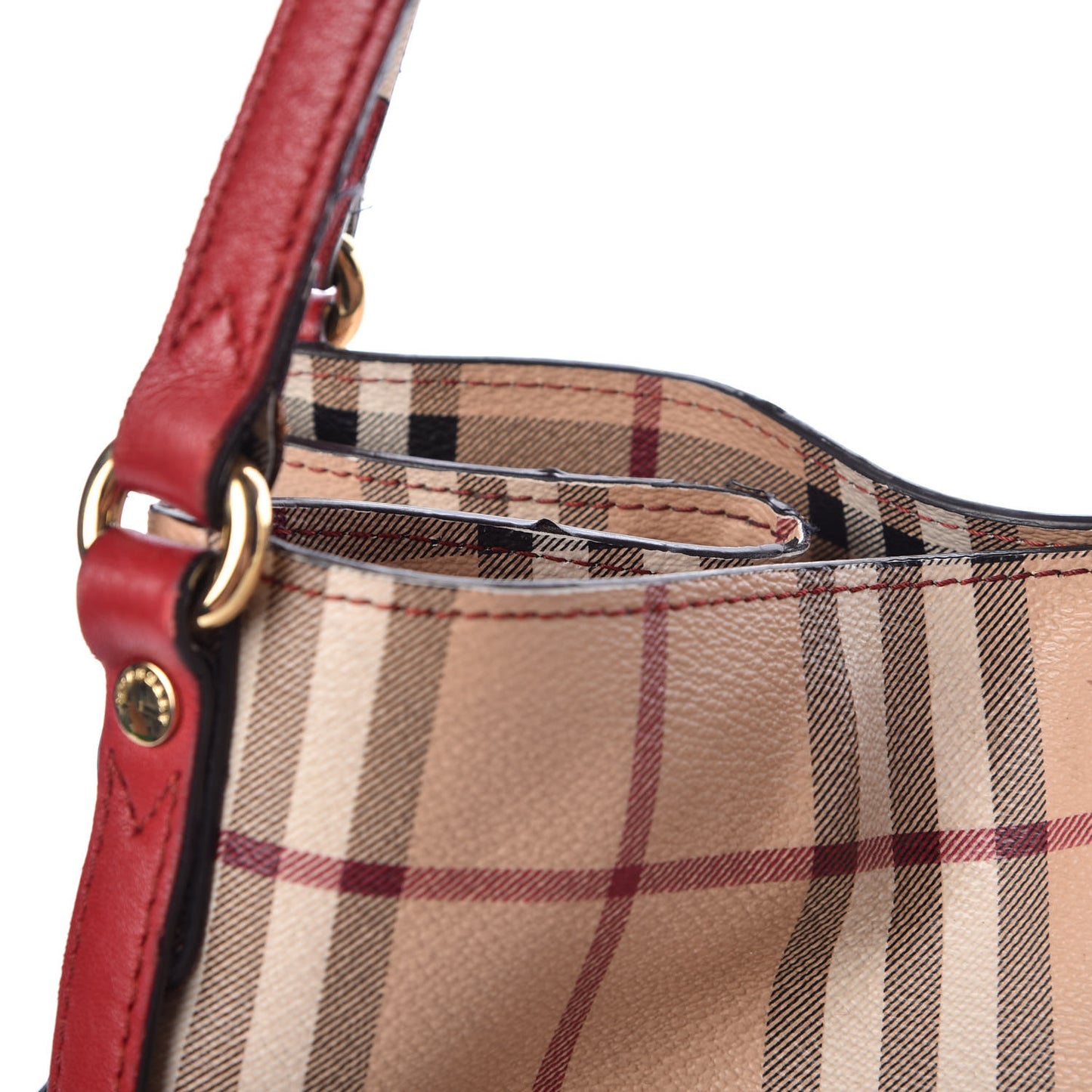 Haymarket Check Small Canterbury Tote Military Red