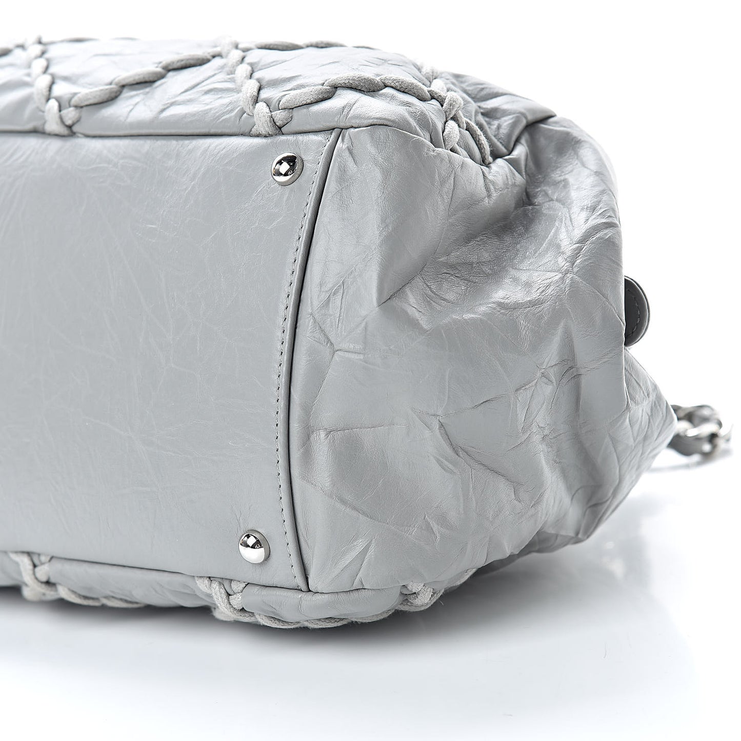 Calfskin Ultra Stitch Bowler Grey
