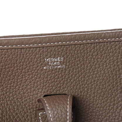 Hermes Taurillon Clemence Evelyne III PM Etoupe 5 of 10