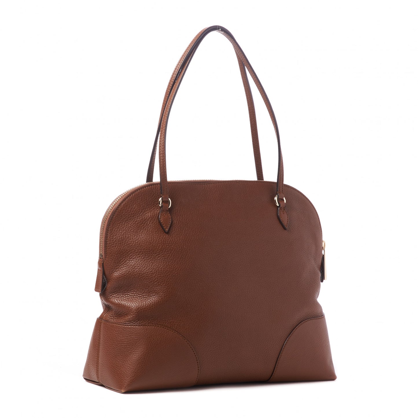 Pebbled Calfskin Medium Bree Shoulder Bag Tabacco