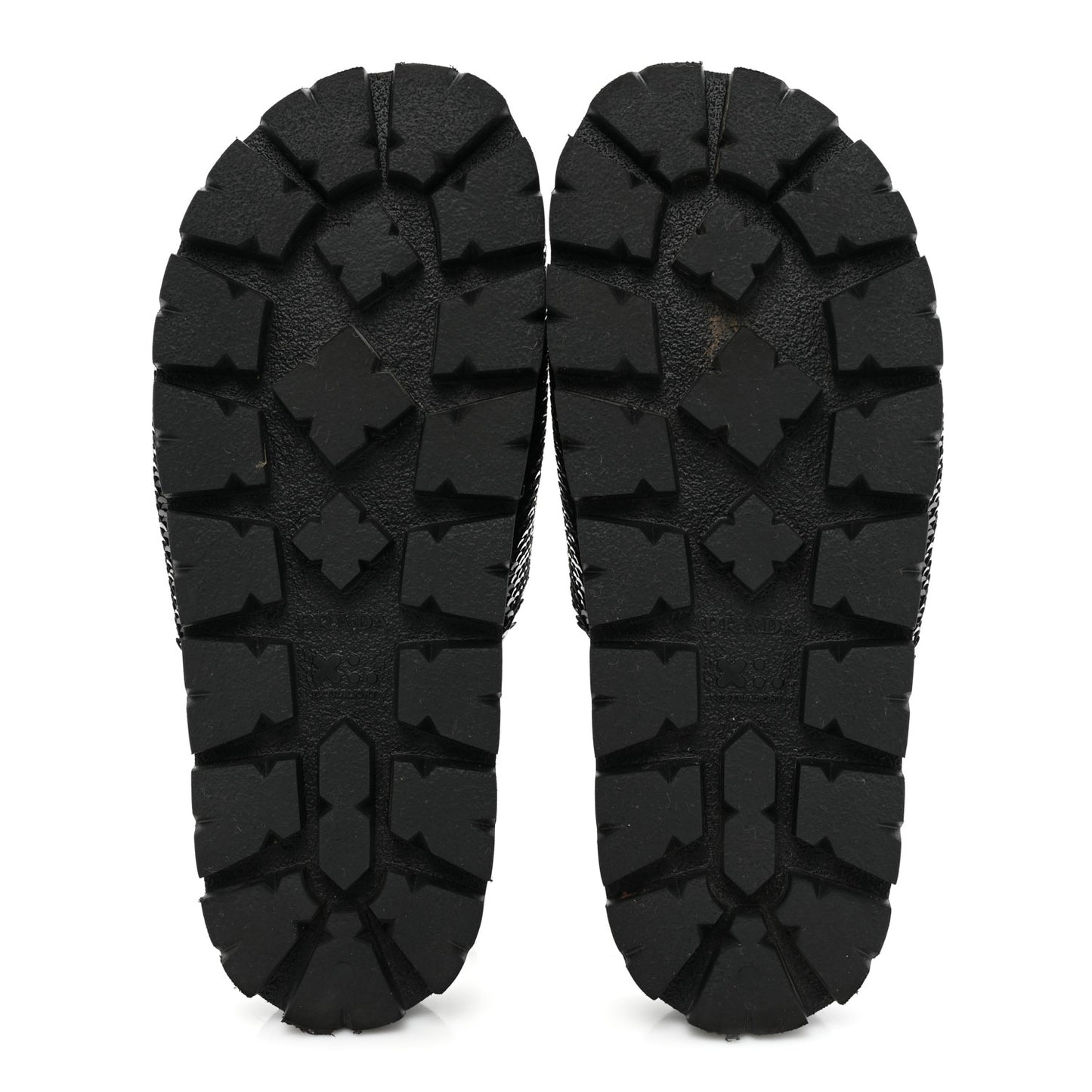 Paillettes Sequin Logo Slide Sandals 36 Black