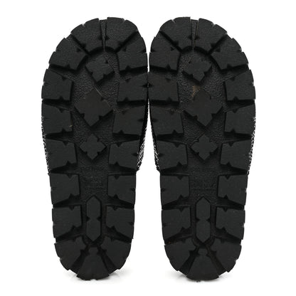 Prada Paillettes Sequin Logo Slide Sandals 36 Black 5 of 12
