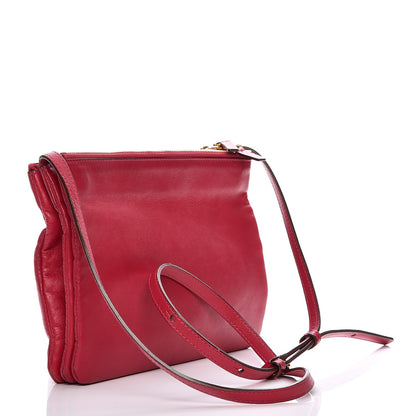 Celine Lambskin Small Trio Crossbody Bag Fuchsia 3 of 15