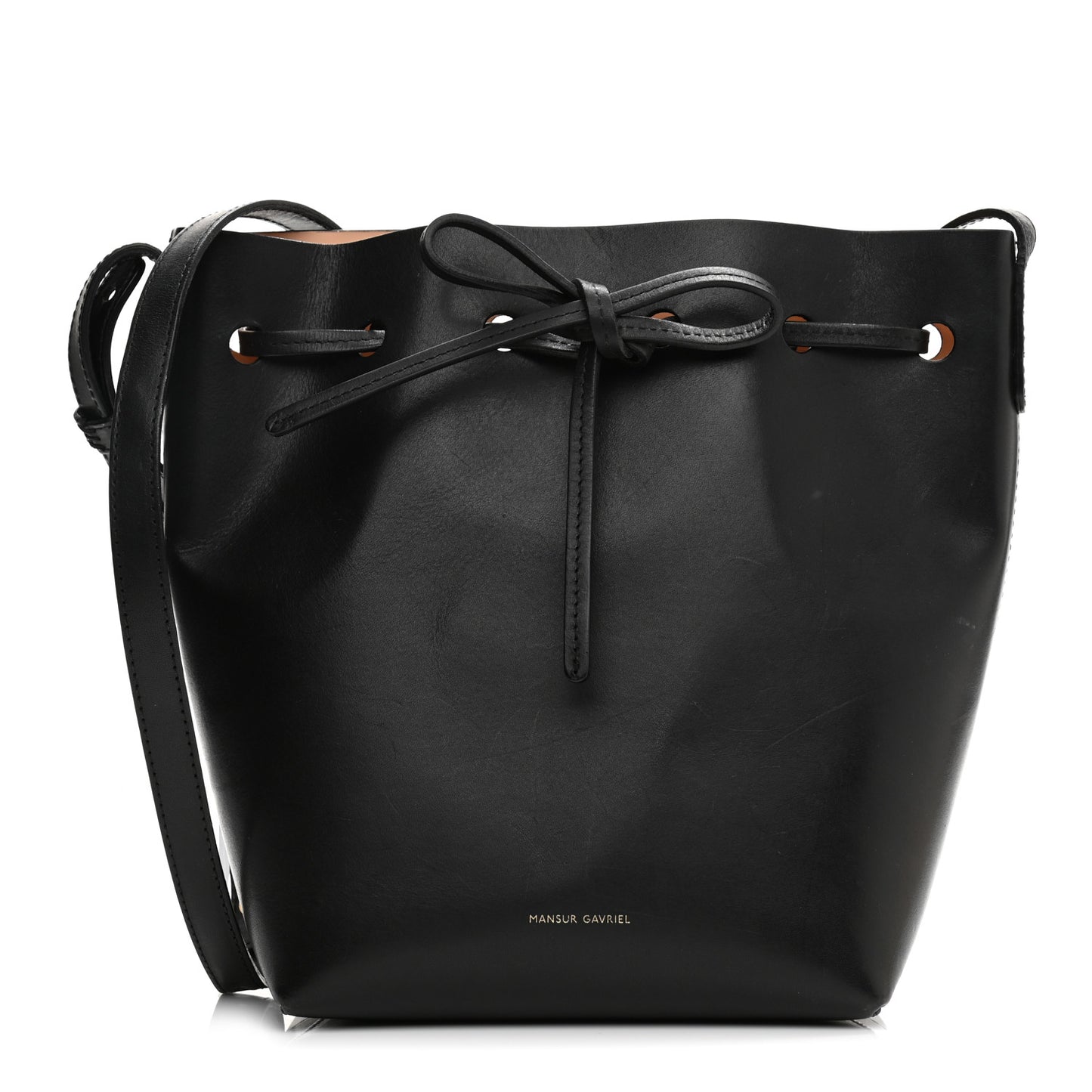Calfskin Mini Bucket Bag Black Ballerina