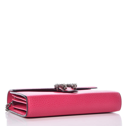 Gucci Dollar Calfskin Crystal Mini Dionysus Chain Wallet Box Pink 4 of 10
