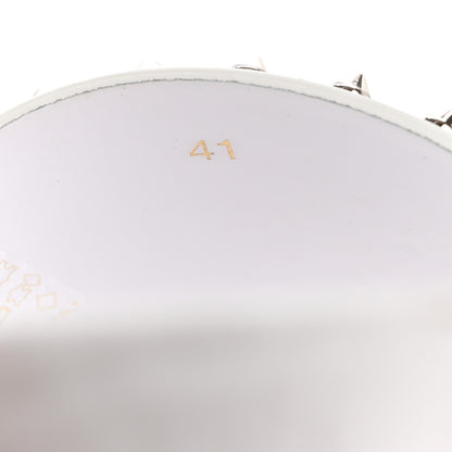 Christian Louboutin Calfskin Donna Studded Pool Fun Platform Flat Slide Sandals 41 White 10 of 11