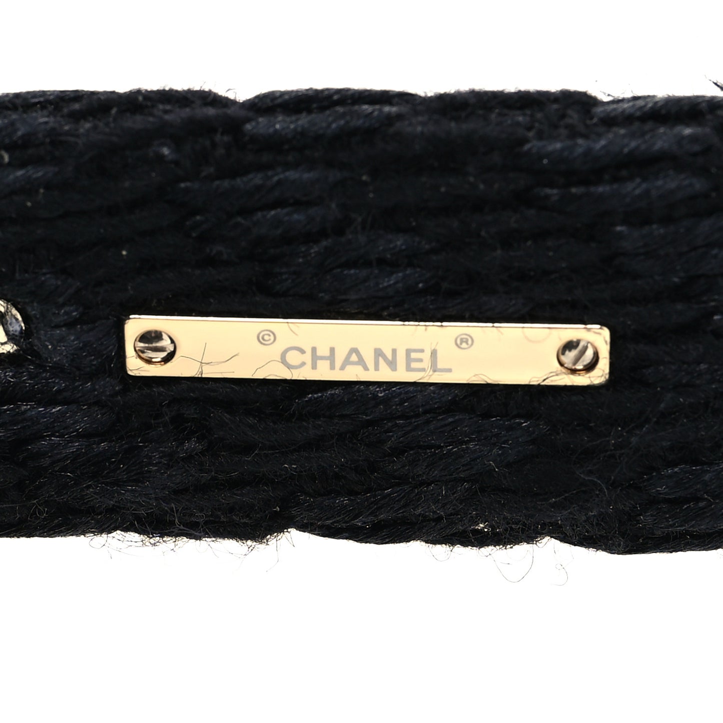 Acetate Tweed Wool CC Chain Rectangle Sunglasses 71549 Black