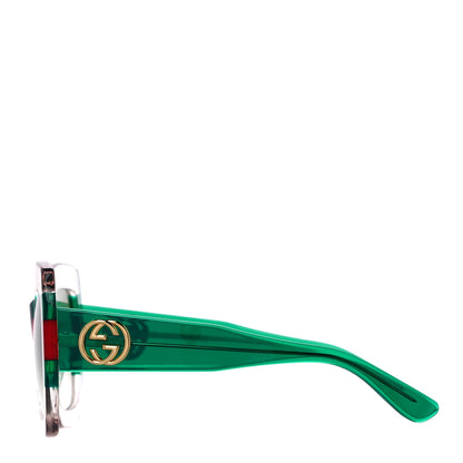 Gucci Square Web Frame GG0178S Sunglasses Green Red 2 of 7