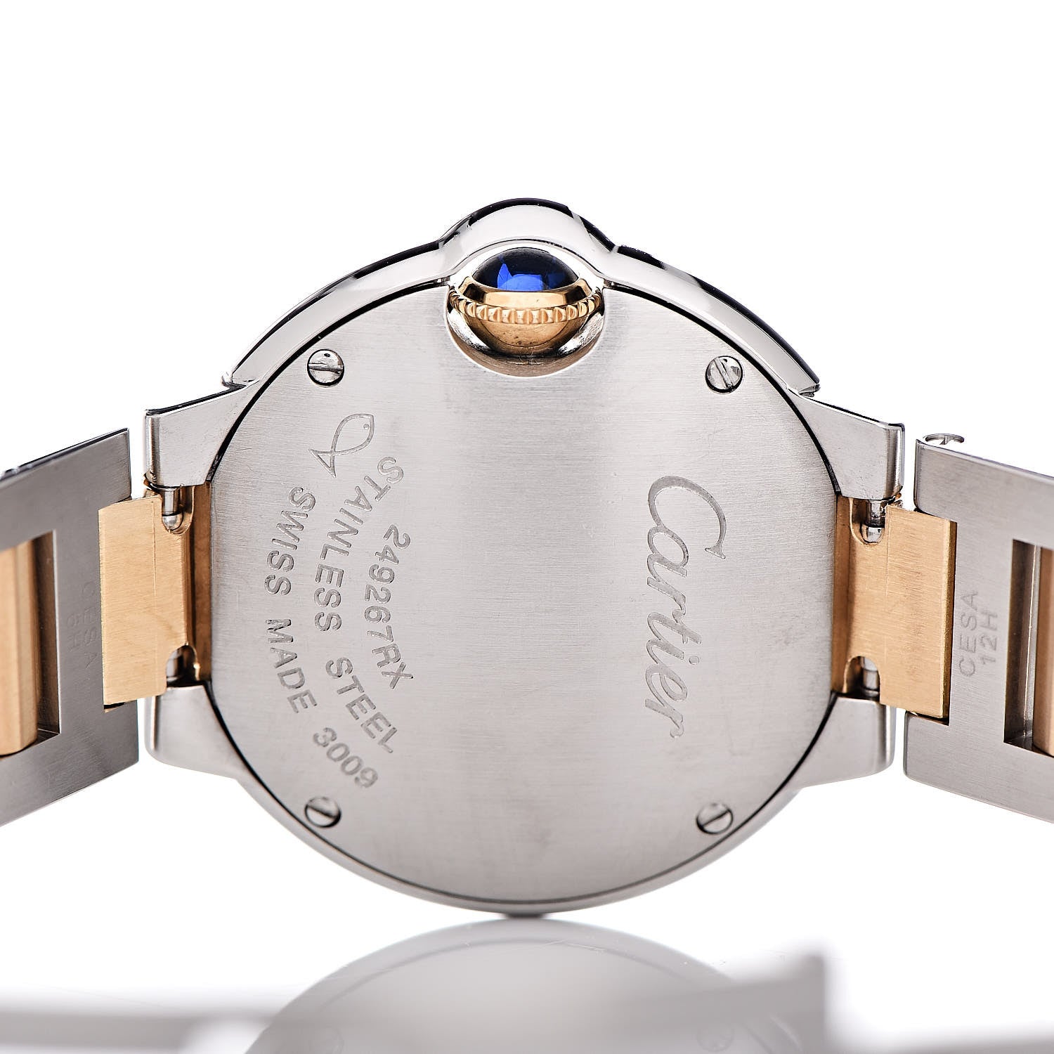 Cartier Stainless Steel 18K Yellow Gold 28mm Ballon Bleu De Cartier Quartz Watch 5 of 8