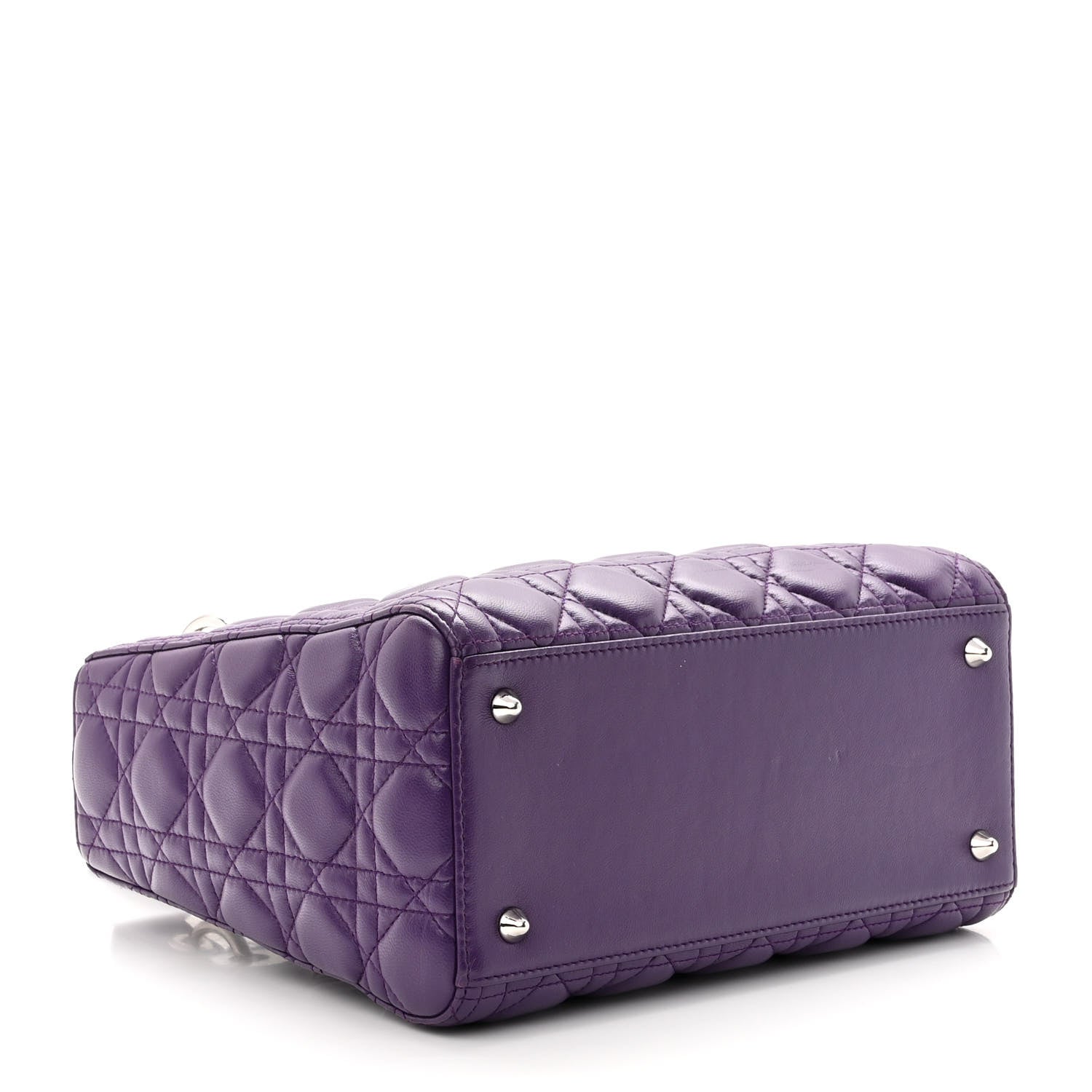 Christian Dior Lambskin Cannage Medium Lady Dior Purple 4 of 8