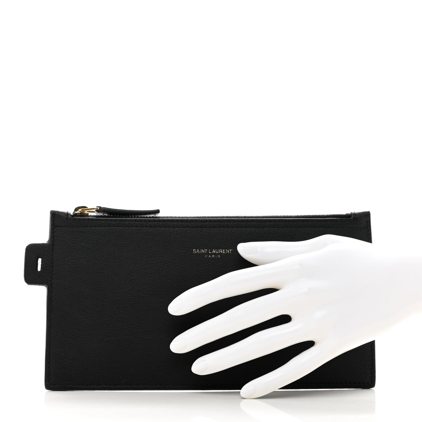 Calfskin North-South Shopping Tote Pouch Black