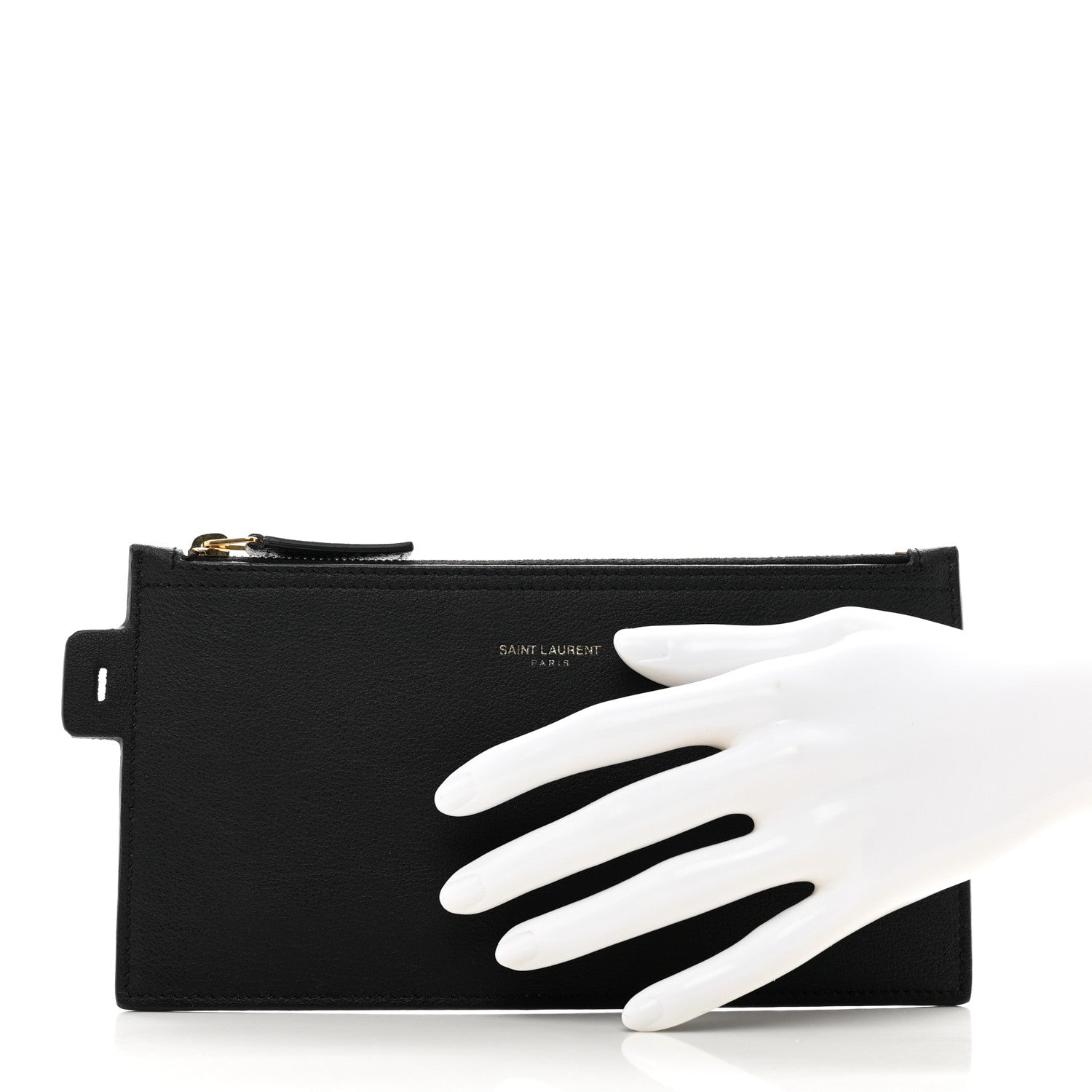 Saint Laurent Calfskin North-South Shopping Tote Pouch Black 2 of 7