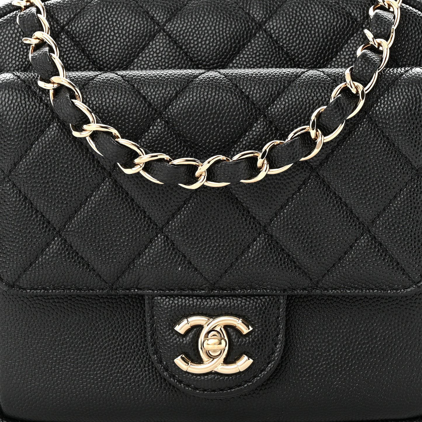 Caviar Quilted CC Day Camera Case Black