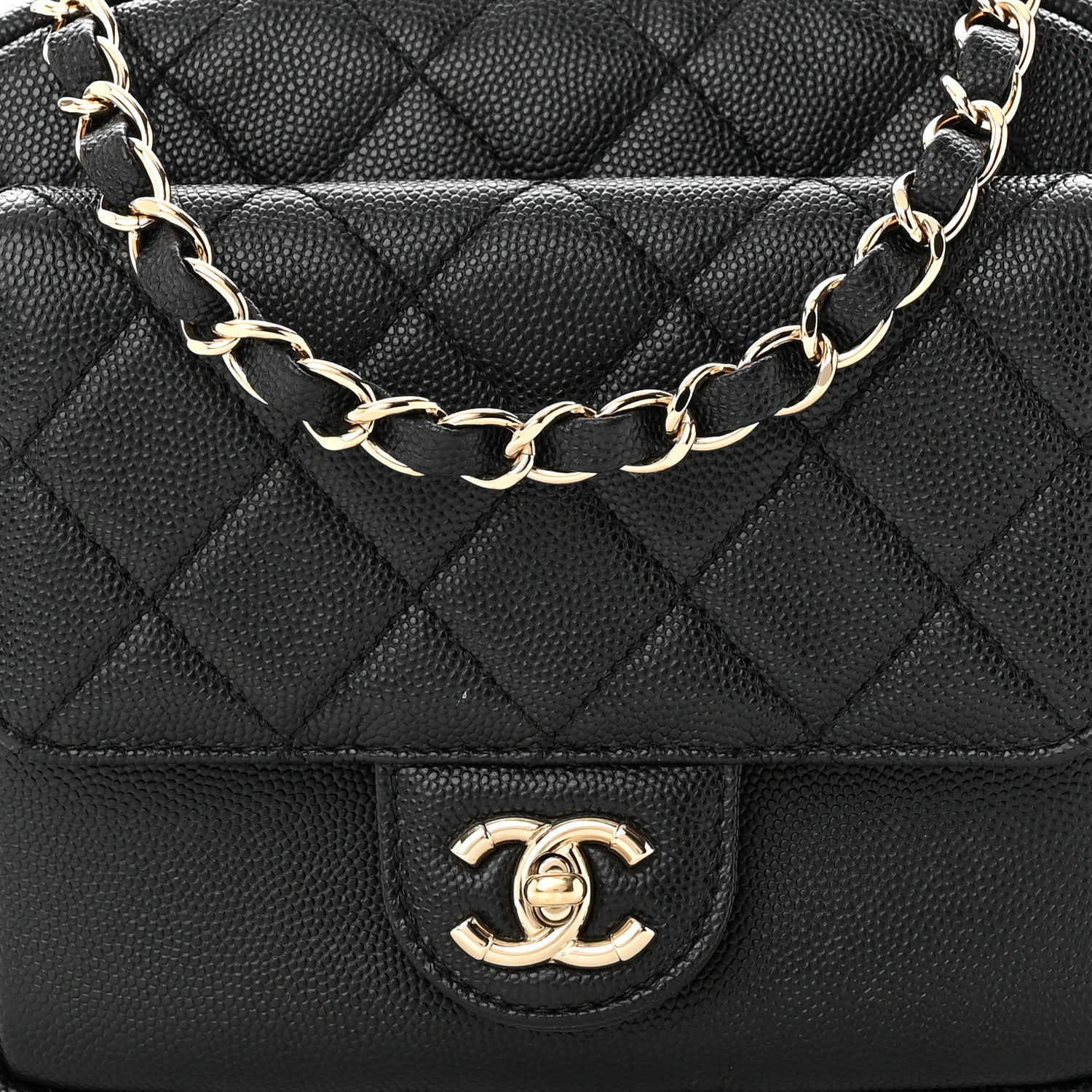 Chanel Caviar Quilted CC Day Camera Case Black 8 of 11