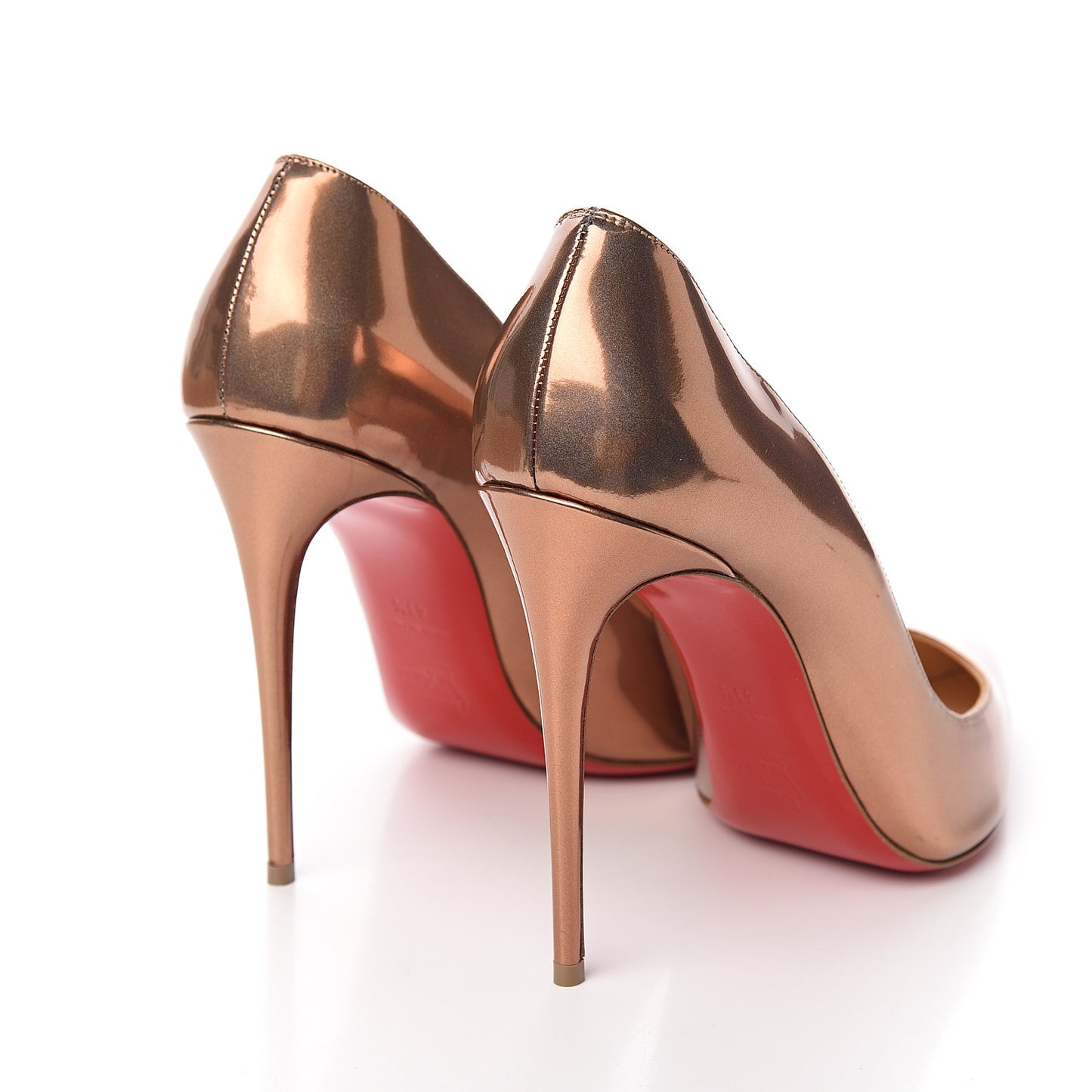 Metallic Patent Pigalle Follies 100 Pumps 41.5 Cappuccino