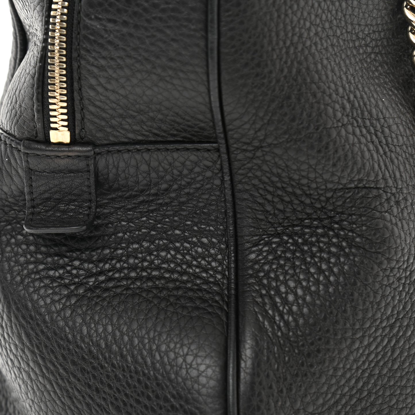 Pebbled Calfskin Medium Soho Bowler Black