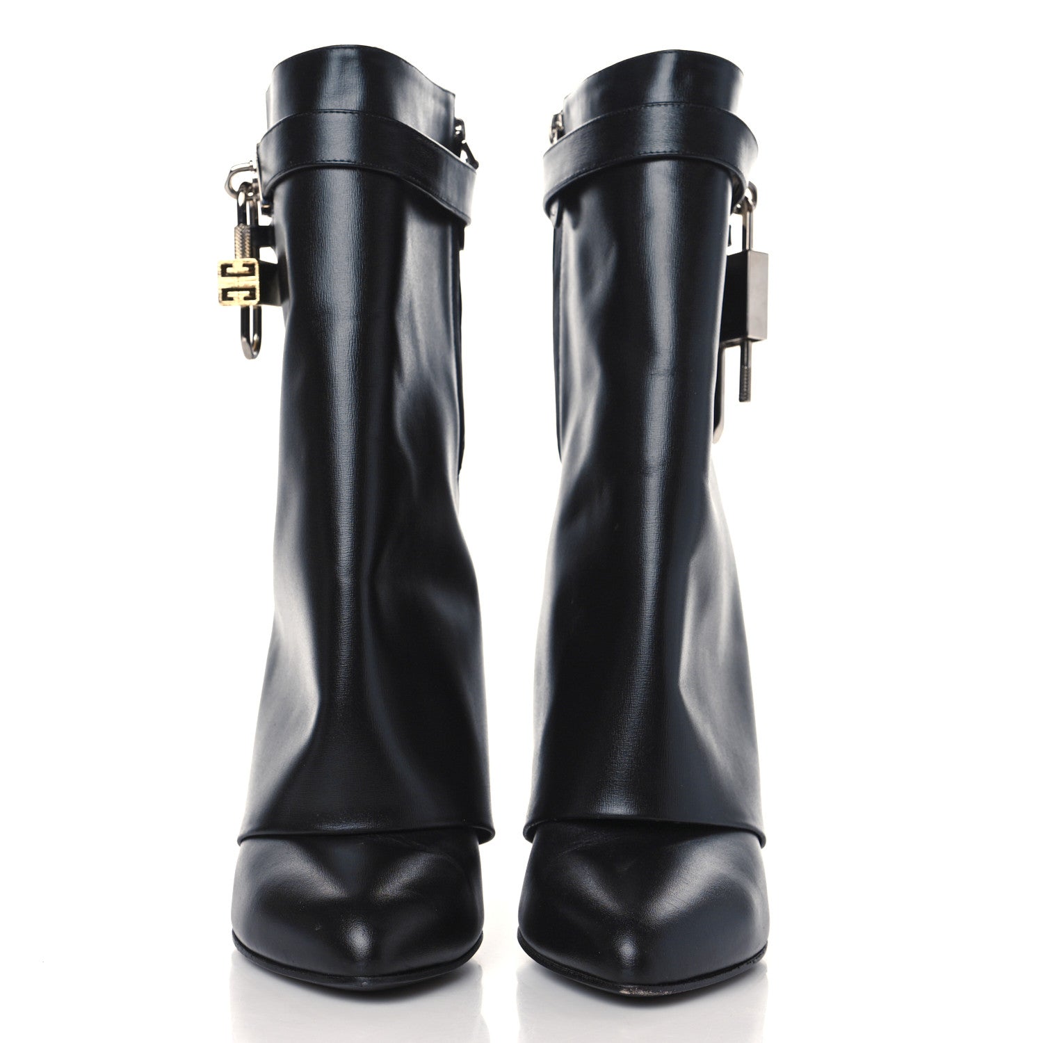 Givenchy Calfskin Shark Lock Ankle Boots 41 Black 3 of 9