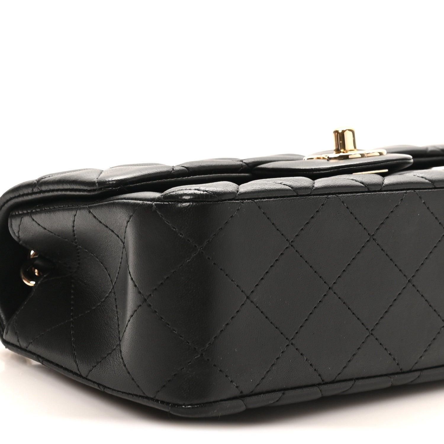 Chanel Lambskin Quilted Mini Rectangular Flap Black 9 of 10