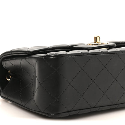 Chanel Lambskin Quilted Mini Rectangular Flap Black 9 of 10