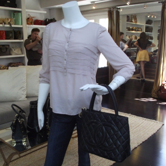 Chanel Caviar Medallion Tote Black 2 of 11