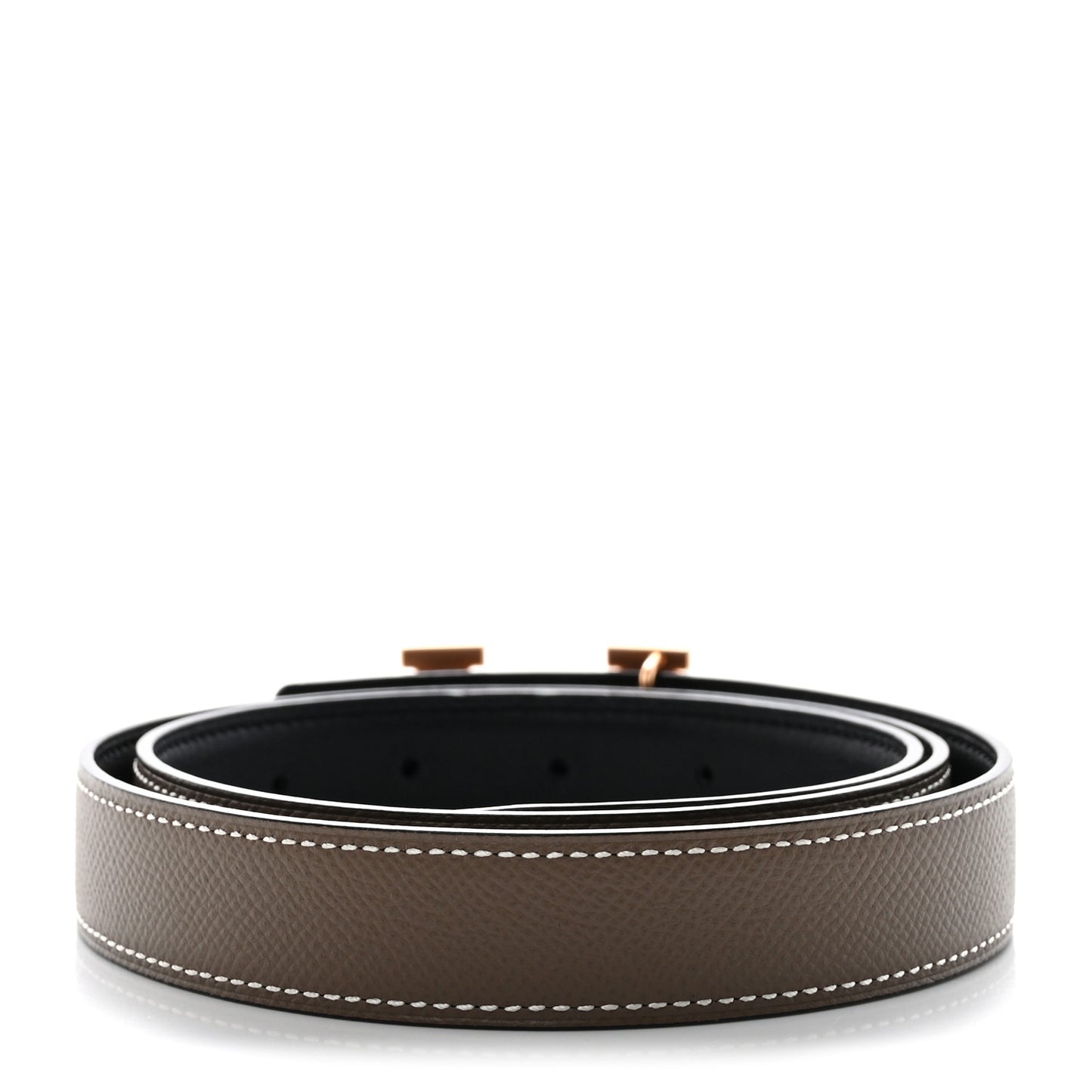 Swift Epsom Constance H Belt 85 34 Black Etoupe