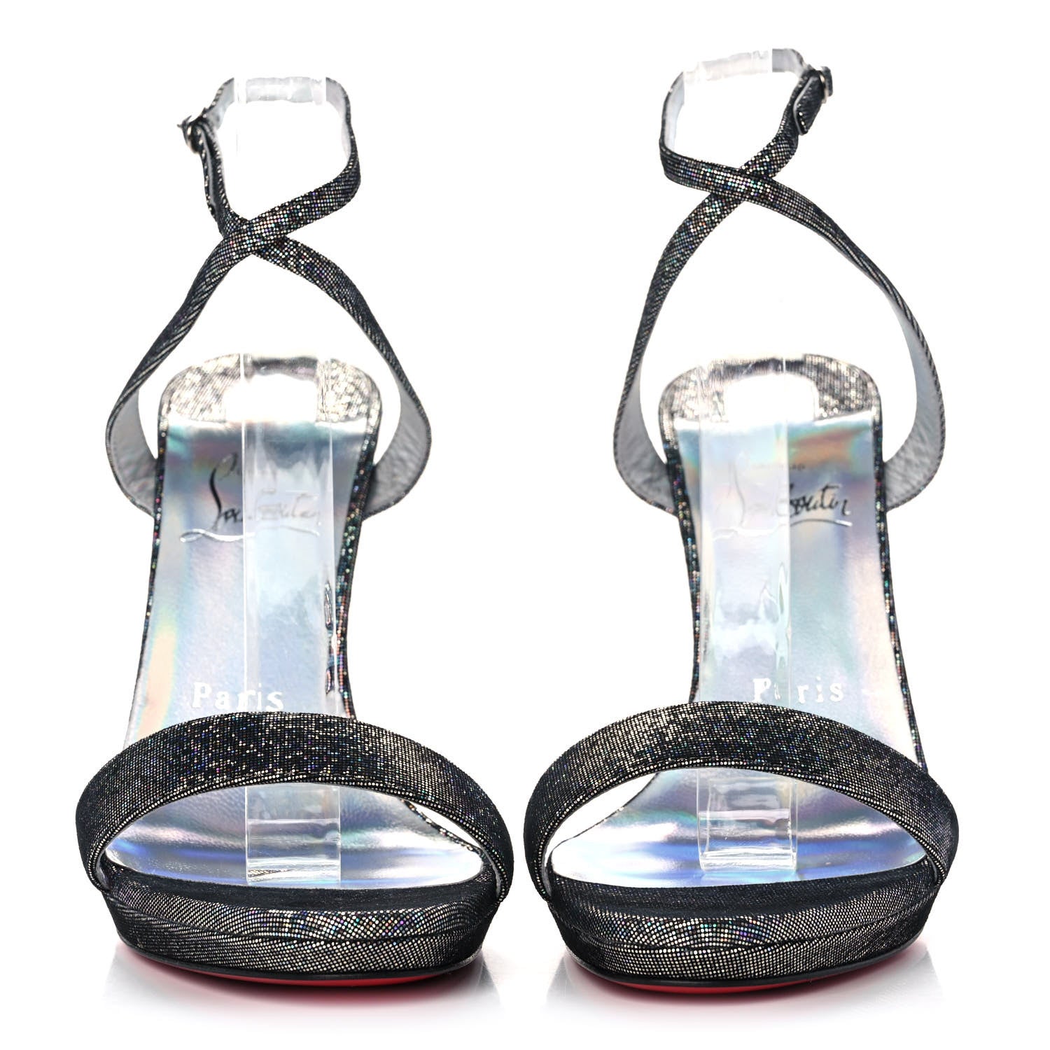 Christian Louboutin Glitter Disco Loubi Queen 120 Sandals 37.5 Multicolor 2 of 8