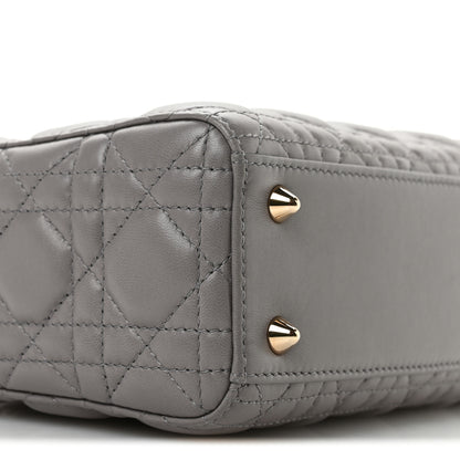Christian Dior Lambskin Cannage Small Lucky Badges My Lady Dior Grey 9 of 11
